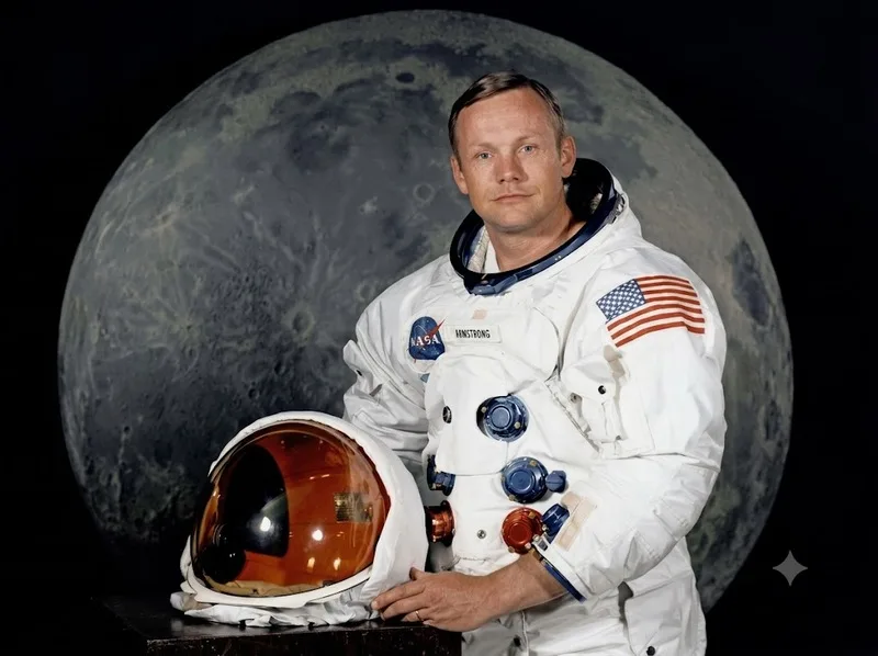 Neil Armstrong là người đầu tiên đặt chân lên Mặt Trăng vào năm 1969