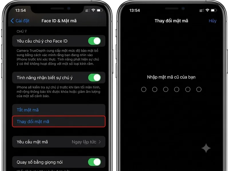 Đổi mật mã iPhone khác với đổi mật khẩu Tài khoản Apple
