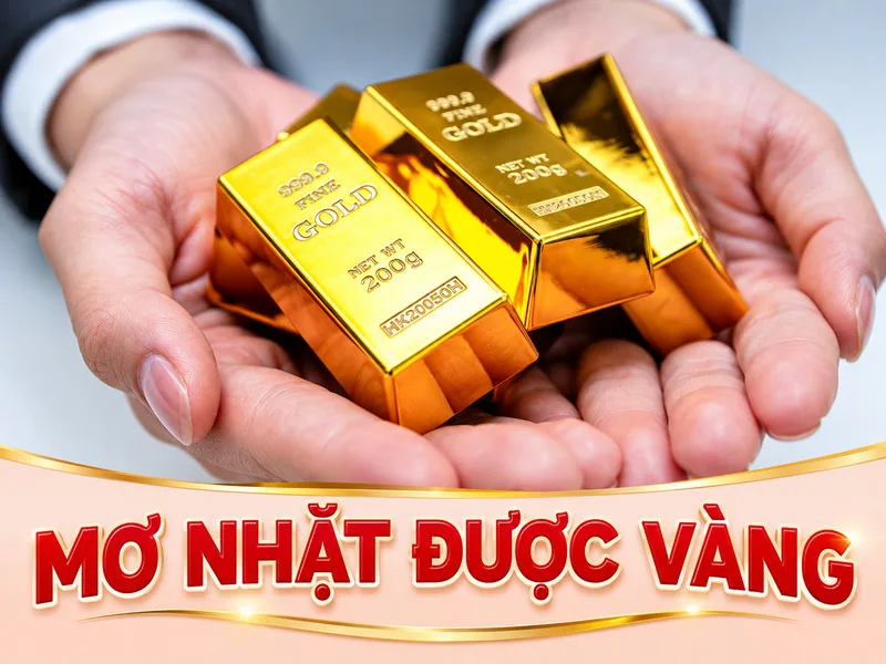 Nhặt được vàng trong mơ thường gợi cơ hội bất ngờ