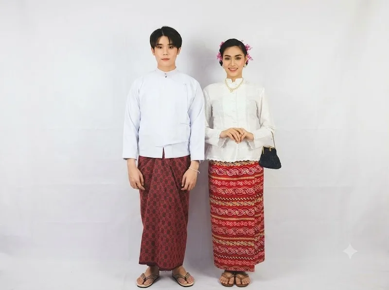Longyi là trang phục truyền thống Myanmar được cả nam và nữ sử dụng